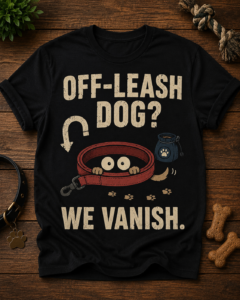 Off leash dog? We vanish - Exclusive t-shirt